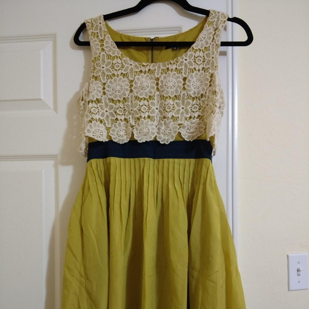 Ryu Crochet Lace Trim Pocket Dress, S